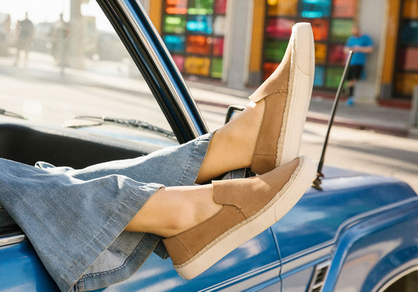 Suede Women's Sunset Slip Ons - Toffee
