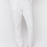 Laguna Sweatpant- Snow Leopard Print