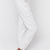Laguna Sweatpant- Snow Leopard Print