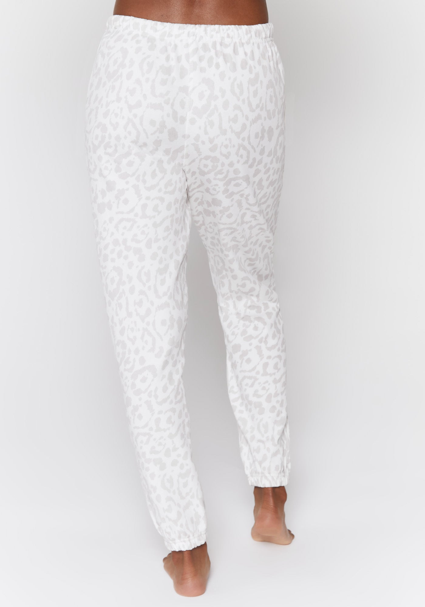 Laguna Sweatpant- Snow Leopard Print