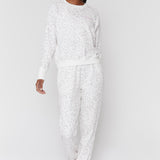 Laguna Sweatpant- Snow Leopard Print