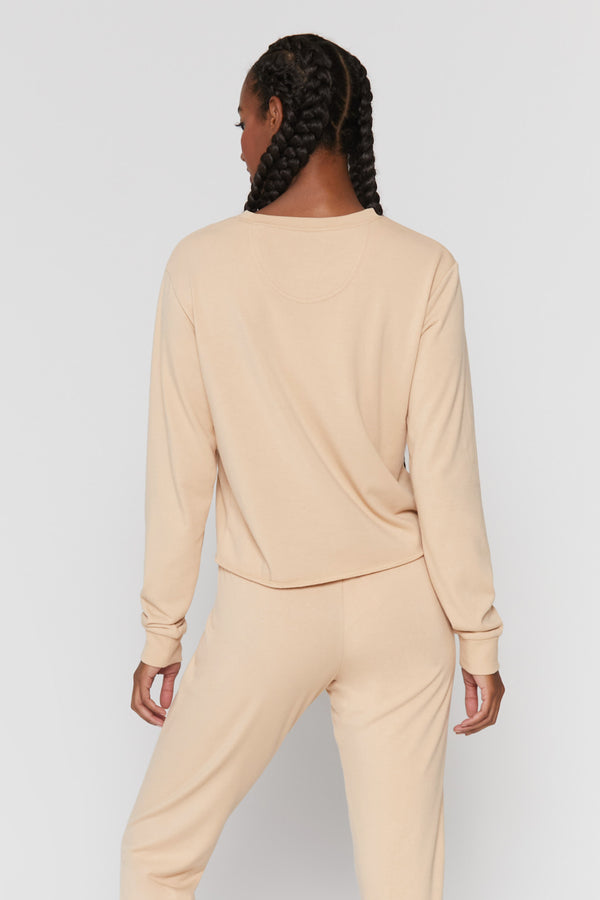 Take Good Care SG Vintage Terry Crop Sweatshirt - Honey