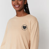Take Good Care SG Vintage Terry Crop Sweatshirt - Honey
