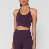 Icon T-Back Sports Bra-  Blackberry