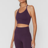 Icon T-Back Sports Bra-  Blackberry