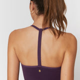 Icon T-Back Sports Bra-  Blackberry