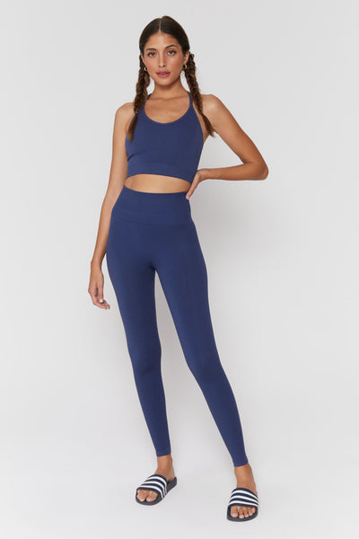 Icon HW Legging- Faded Navy