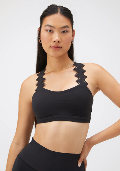Felicity Dream Tech Eco Jersey Sports Bra- Black