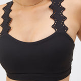 Felicity Dream Tech Eco Jersey Sports Bra- Black