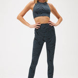 Love Sculpt Jacquard Legging - Deep Sea Blue Swirl