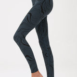 Love Sculpt Jacquard Legging - Deep Sea Blue Swirl