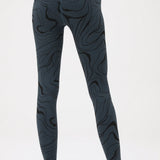 Love Sculpt Jacquard Legging - Deep Sea Blue Swirl