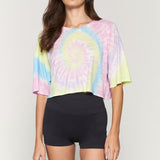 Solstice Cropped Tee - Paradise Swirl Tie Dye