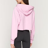 Vibes Luna Crop Hoodie - Paradise Pink