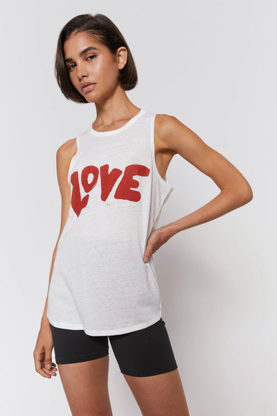 Love Movement Tank-Stone