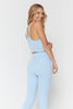 Love Sculpt Ruffle Leggings - Pastel Blue