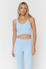 Love Sculpt Ruffle Leggings - Pastel Blue