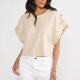 Skylar Cut-off Short - Vintage White