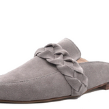Lagos Suede Braided Mule - Cement
