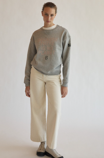 Llanes Because Sweatshirt - Grey/Pink