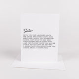 Sister Letter - Just Because Card