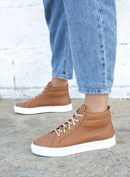 Alcala High-Top Sneakers - Brandy