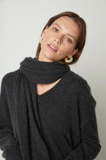 Mel Cashmere Scarf - Charcoal