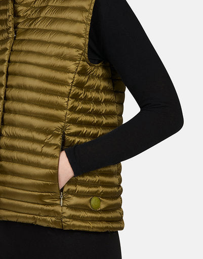 Iris Puffer Vest - Caper Green