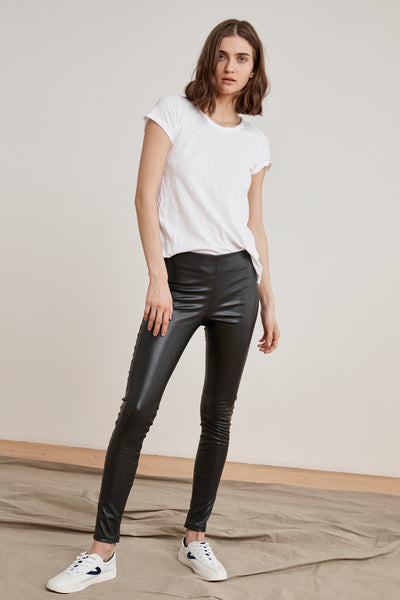 Faux Leather Legging-Black