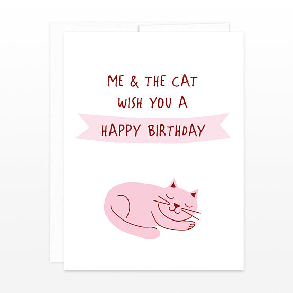Me & Cat Birthday Card