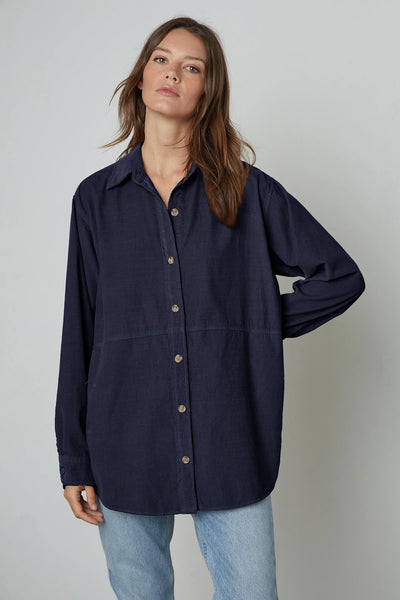 Jeslyn Corduroy Top- Night