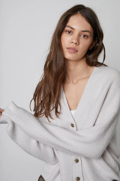 Maggie Cozy Knit Cardi - Snow