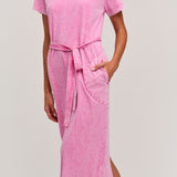 GABBY MINERAL WASH DRESS - Pink
