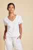 Jersey Vneck Tee-Beach