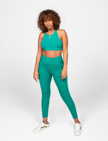 High Rise Compressive Legging - Saguaro