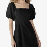 Resort Poplin Dress-Black