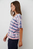 Tristine Tie Dye Cotton Vneck Tee - Twilight