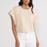 Skylar Cut-off Short - Vintage White