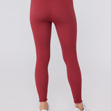 Love Sculpt 7/8 Ruffle Legging - Ruby