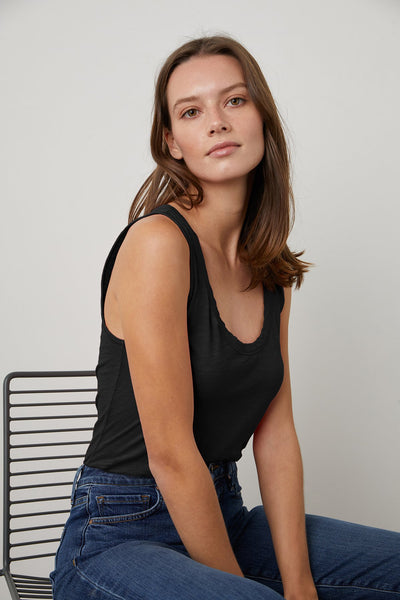 Joy Original Scoop Neck Tank - Black
