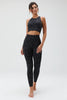 Love Sculpt Jaquard Leggings- Black Jacquard
